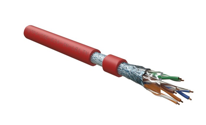 Кабель витая пара F/UTP 5e кат. 4 пары Hyperline FUTP4-C5E-S24-IN-LSLTX-RD-305 138097