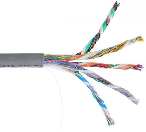 Кабель витая пара U/UTP 5e кат. 25 пар Netlan EC-UU025-5-PVC-GY-3 138112