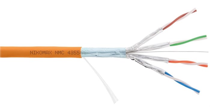 Кабель витая пара F/FTP 6a кат. 4 пары NikoMax NMC 4355C-OR 138129