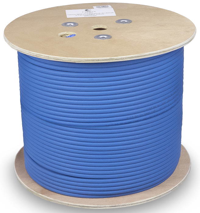 Кабель витая пара S/FTP 8 кат. 4 пары Cabeus SSTP-4P-Cat.8-SOLID-IN-LSZH-BL 138137