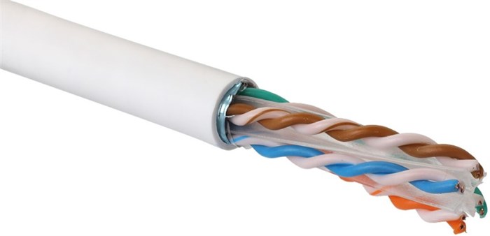 Кабель витая пара U/UTP 6a кат. 4 пары Eurolan 19C-UA-12WT-R500 138146