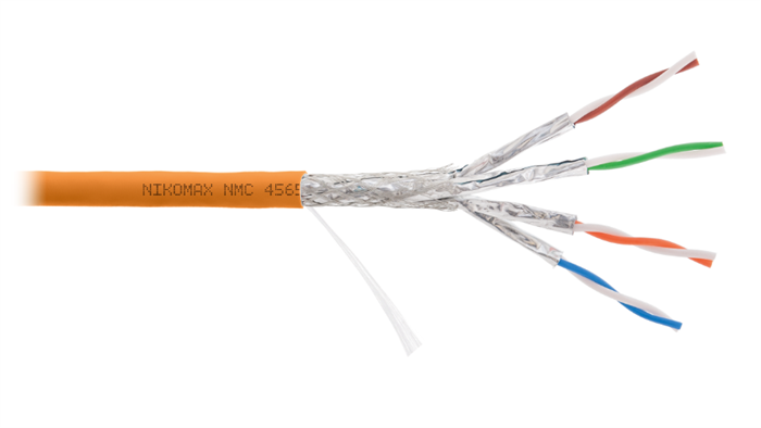 Кабель витая пара S/FTP 7 кат. 4 пары NikoMax NMC 4565C-OR 138149