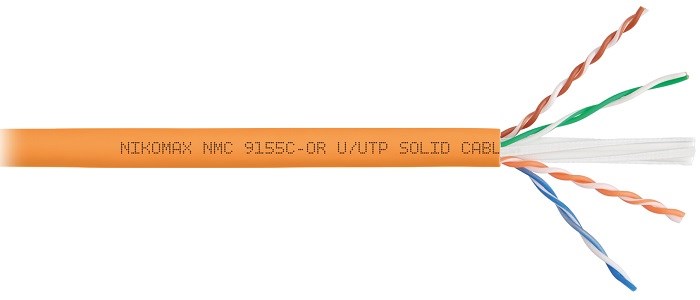 Кабель витая пара U/UTP 6a кат. 4 пары NikoMax NMC 9155C-OR 138157
