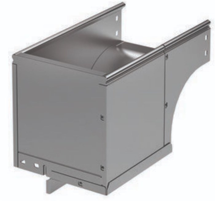 Угол верт. вниз 90°, правый переходник  DKC 37003KHDZ 139131