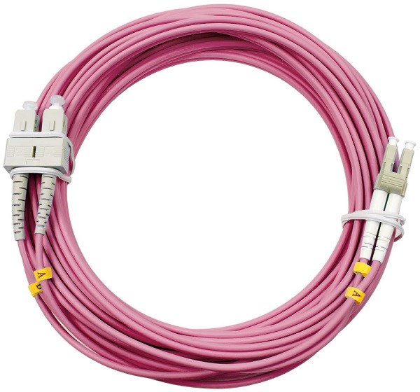 Патч-корд волоконно-оптический Cabeus FOP-50-OM4-LC-SC-15m 139781