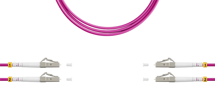 Патч-корд волоконно-оптический TELCORD ШОС-2x3.0-2LC/U(dx)-2LC/U(dx)-MM504-30м-LSZH-MG 139826