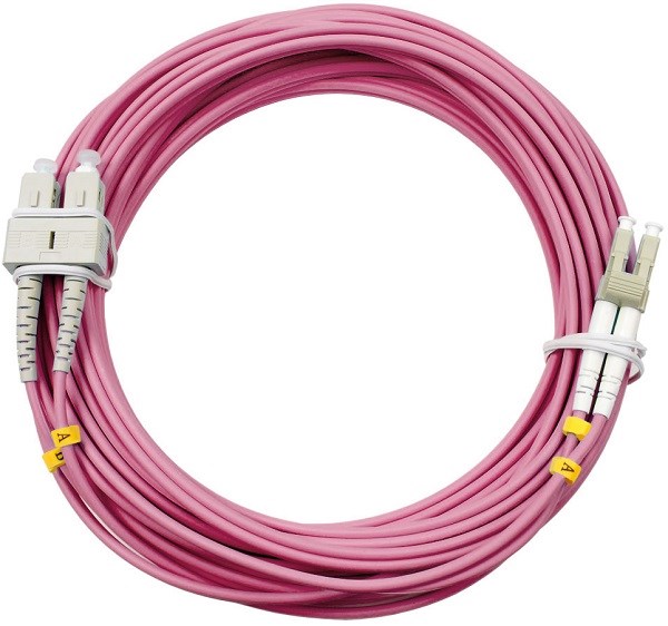 Патч-корд волоконно-оптический Cabeus FOP-50-OM4-LC-SC-25m 139836