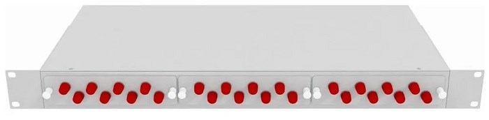 Кросс оптический стоечный  Vimcom СКРУ-1U-24FC/U-SM-24AD+24PT/G-GR 140164