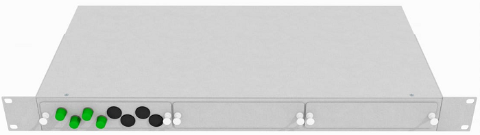 Кросс оптический стоечный  TopLAN КРС-Top-1U-04FC/A-OS2-GY 140224
