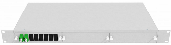 Кросс оптический стоечный  TopLAN КРС-Top-1U-04LC/A-OS2-GY 140235