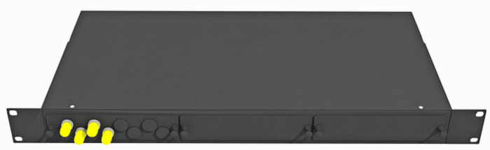 Кросс оптический стоечный  TopLAN КРС-Top-1U-04ST/U-OM2-BK 140242