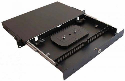 Кросс оптический стоечный 19" выдвижной 1U TELCORD КСв-24-1U 24-SC/MM-24-SC/UPC-MM50(OM3)-1-КУ-BK 140245