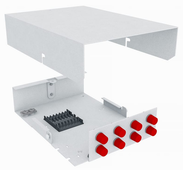 Кросс оптический настенный  TopLAN КРНМ-Top-08FC/U-OS2-GY 140266