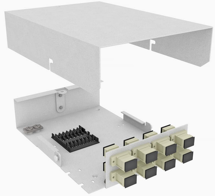 Кросс оптический настенный  TopLAN КРНМ-Top-08SC/U-OM2-GY 140276