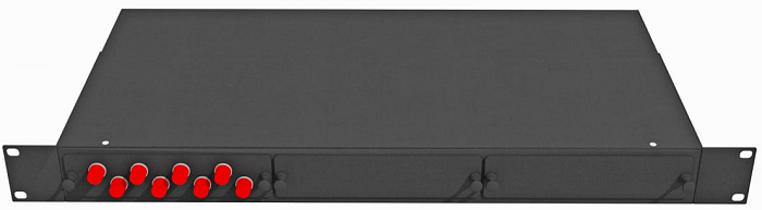 Кросс оптический стоечный  TopLAN КРС-Top-1U-08FC/U-OS2-BK 140280