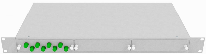 Кросс оптический стоечный  TopLAN КРС-Top-1U-08FC/A-OS2-GY 140288
