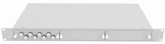Кросс оптический стоечный  TopLAN КРС-Top-1U-08FC/U-OM2-GY 140291