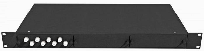 Кросс оптический стоечный  TopLAN КРС-Top-1U-08FC/U-OM2-BK 140292