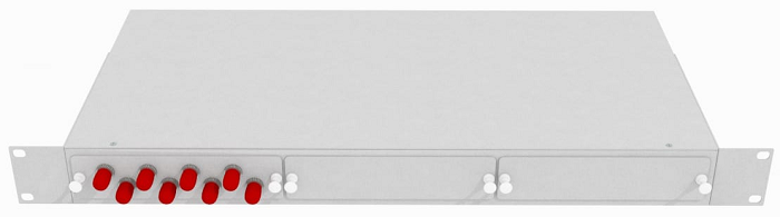 Кросс оптический стоечный  TopLAN КРС-Top-1U-08ST/U-OS2-GY 140298