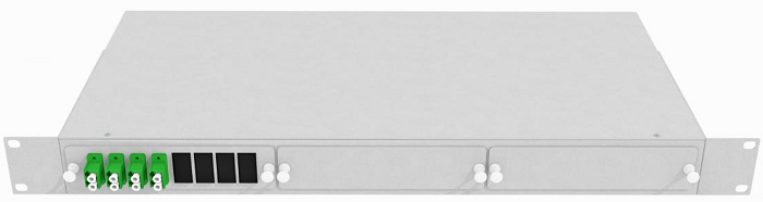 Кросс оптический стоечный  TopLAN КРС-Top-1U-08LC/A-OS2-GY 140300