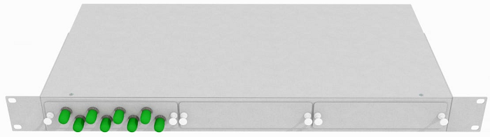 Кросс оптический стоечный  TopLAN КРС-Top-1U-08ST/A-OS2-GY 140301