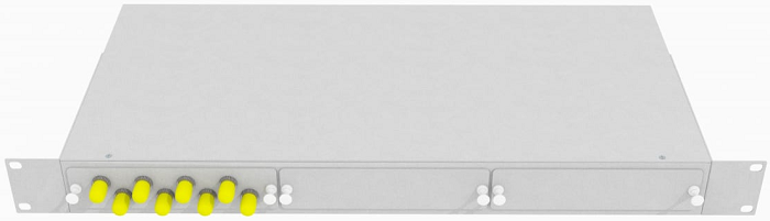Кросс оптический стоечный  TopLAN КРС-Top-1U-08ST/U-OM2-GY 140304