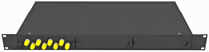 Кросс оптический стоечный  TopLAN КРС-Top-1U-08ST/U-OM2-BK 140305