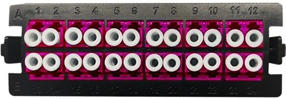 Вставка  Hyperline FO-EXHD-PLT-24LC/UPC-OM4-MG 140309