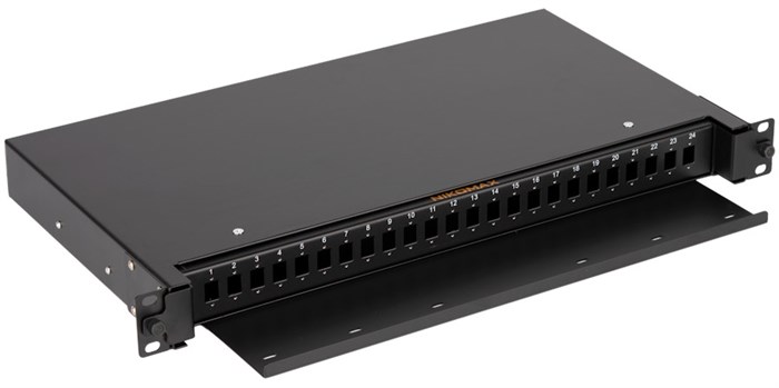 Кросс оптический стоечный 19" выдвижной 1U NikoMax NMF-RP24SC-TS-P1-1U-BK 140329