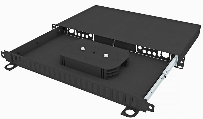 Кросс оптический стоечный  TopLAN КРСв-Top-1U-08DSC/QLC-BK 140342