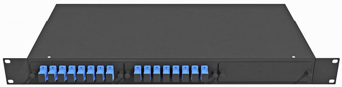 Кросс оптический стоечный  TopLAN КРС-Top-1U-16SC/U-OS2-BK 140348