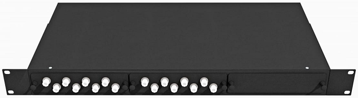 Кросс оптический стоечный  TopLAN КРС-Top-1U-16FC/U-OM2-BK 140359