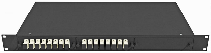Кросс оптический стоечный  TopLAN КРС-Top-1U-16SC/U-OM2-BK 140360