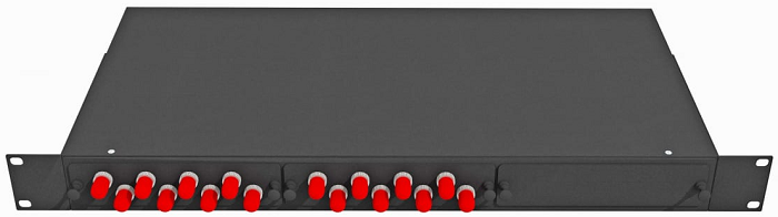Кросс оптический стоечный  TopLAN КРС-Top-1U-16ST/U-OS2-BK 140364