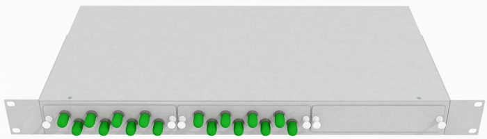 Кросс оптический стоечный  TopLAN КРС-Top-1U-16ST/A-OS2-GY 140367
