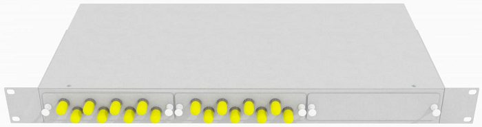Кросс оптический стоечный  TopLAN КРС-Top-1U-16ST/U-OM2-GY 140370