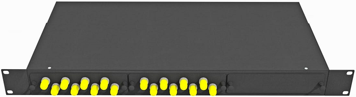 Кросс оптический стоечный  TopLAN КРС-Top-1U-16ST/U-OM2-BK 140371