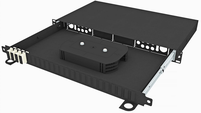 Кросс оптический стоечный  TopLAN КРСв-Top-1U-08LC/U-OM2-BK 140378