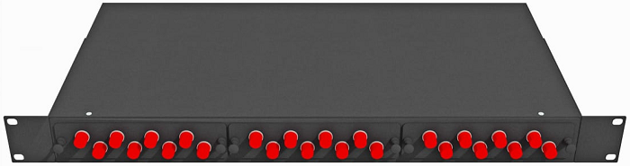 Кросс оптический стоечный  TopLAN КРС-Top-1U-24FC/U-OS2-BK 140384