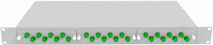 Кросс оптический стоечный  TopLAN КРС-Top-1U-24FC/A-OS2-GY 140386