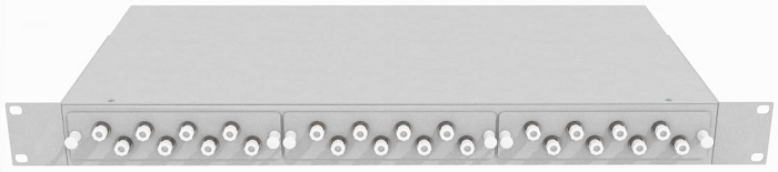 Кросс оптический стоечный  TopLAN КРС-Top-1U-24FC/U-OM2-GY 140388