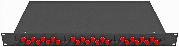 Кросс оптический стоечный  TopLAN КРС-Top-1U-24FC/U-OM2-BK 140389