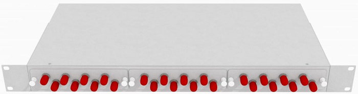 Кросс оптический стоечный  TopLAN КРС-Top-1U-24ST/U-OS2-GY 140392