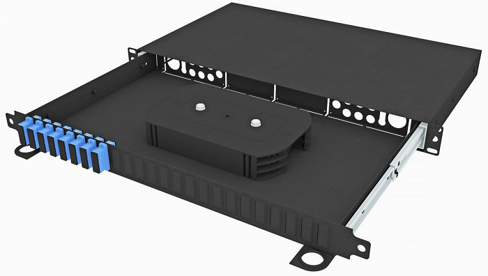 Кросс оптический стоечный  TopLAN КРСв-Top-1U-16SC/U-OS2-BK 140417