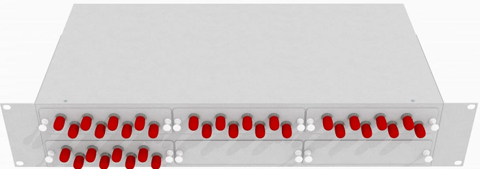 Кросс оптический стоечный  TopLAN КРС-Top-2U-32ST/U-OS2-GY 140452