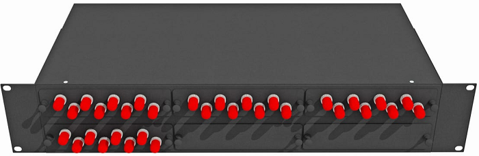 Кросс оптический стоечный  TopLAN КРС-Top-2U-32ST/U-OS2-BK 140453