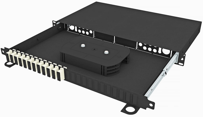 Кросс оптический стоечный  TopLAN КРСв-Top-1U-24SC/U-OM2-BK 140455