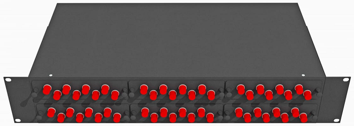 Кросс оптический стоечный  TopLAN КРС-Top-2U-48FC/U-OS2-BK 140490