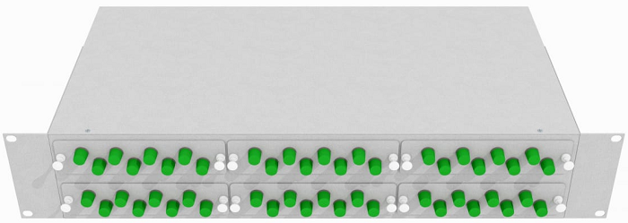 Кросс оптический стоечный  TopLAN КРС-Top-2U-48FC/A-OS2-GY 140501