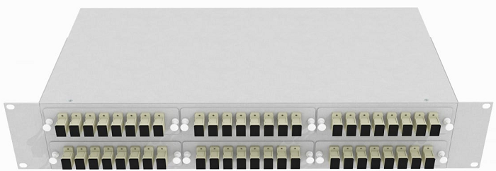 Кросс оптический стоечный  TopLAN КРС-Top-2U-48SC/U-OM2-GY 140505